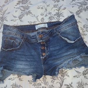 blue jean shorts
